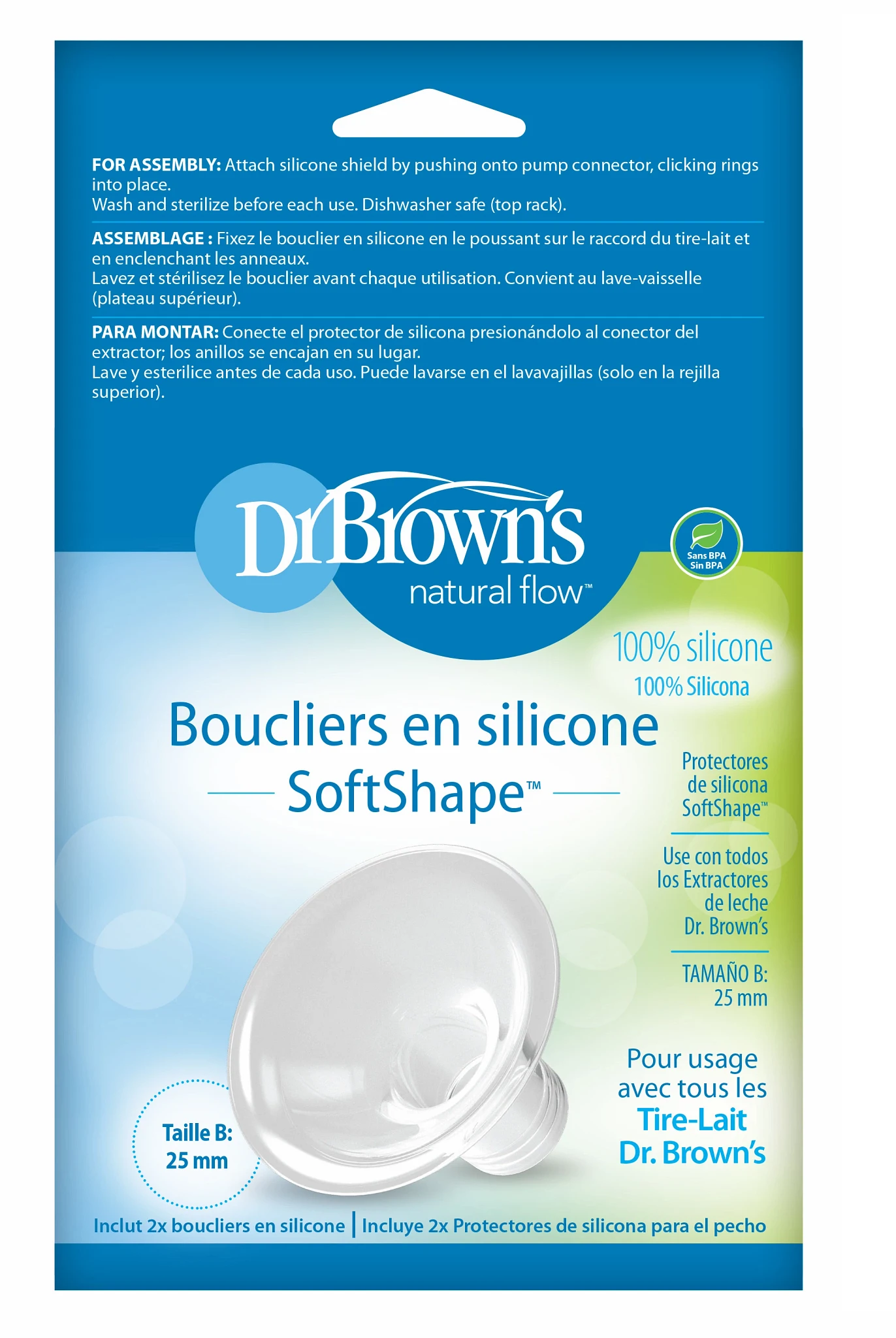 PROTECTORES DE SOLICON PARA EXTRACTORES DE LECHE (TAMAÑO B) 2 PZ